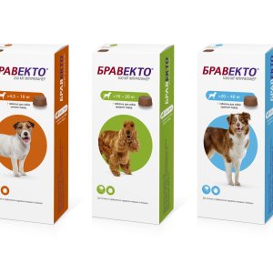 Бравекто от 40 до 56  кг, д-с,  1 таблетка